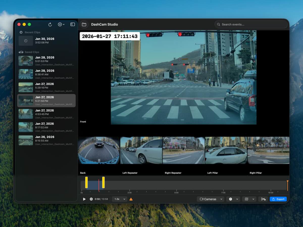 DashCam Studio app screenshot